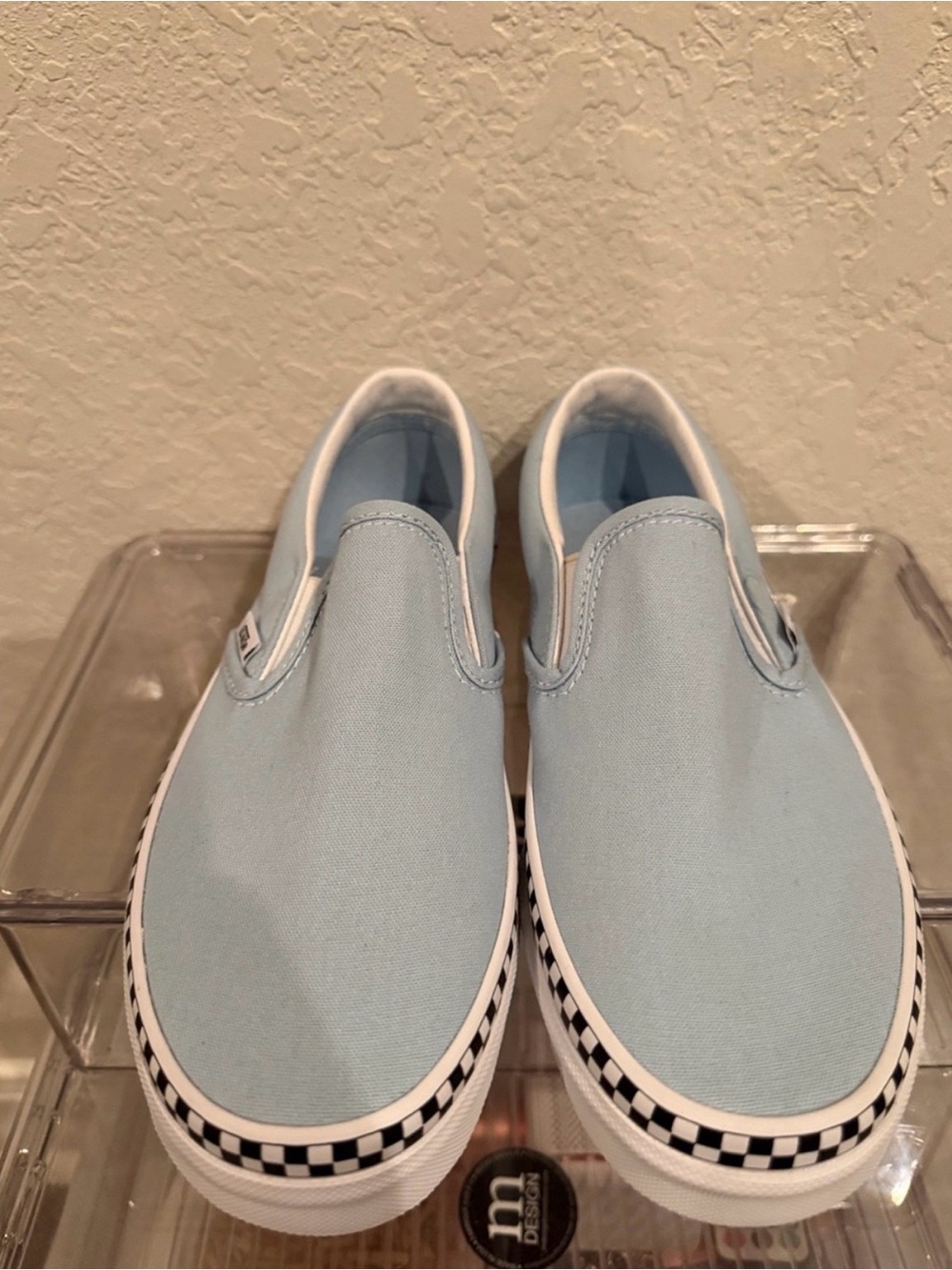 Light Blue Slip-On Womens/Mens Shoes - Canvas Casual